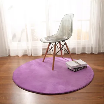 Apvalus kilimas vientisa spalva paprastas Koralų vilnos kilimėlį, miegamasis, studijų kilimas kėdės kabo krepšys, kompiuterio pasukama kėdė osmanų antklodė