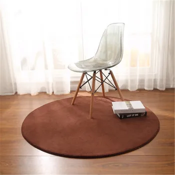Apvalus kilimas vientisa spalva paprastas Koralų vilnos kilimėlį, miegamasis, studijų kilimas kėdės kabo krepšys, kompiuterio pasukama kėdė osmanų antklodė