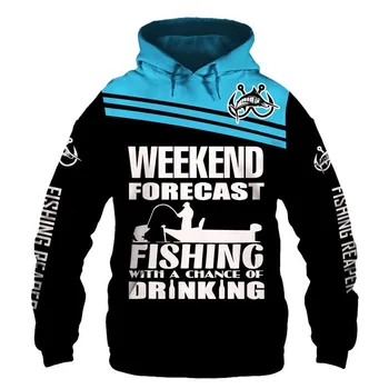 Naujų žvejybos ir medžioklės Hoodies vyrų 3D atspausdintas žvejybos jersey vyrų Sporto hoodie vyras Mada atsitiktinis Harajuku