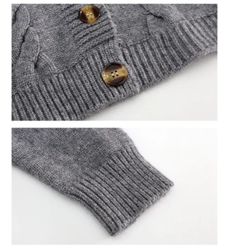 H. SA 2021 Moterų susagstomi megztiniai Pavasario Trumpas Apkarpyti susagstomi megztiniai Mygtuką Iki V kaklo Susukti Megztas Baltas Megztinis Sueter Feminino