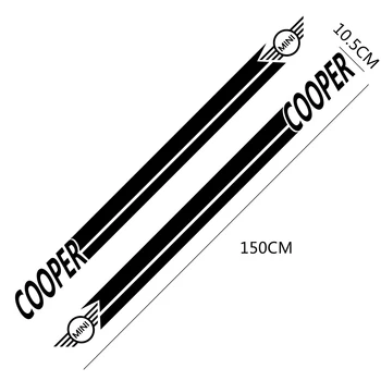 MINI Cooper S Vienas JCW R50, R53 r55 toksiškas gyvūnijai R56 R57 R58 R60 F55 F56 F57 F60 Pusėje Sijonas Juostelės Kūno Lipdukai, Lipdukai, Automobilių Reikmenys