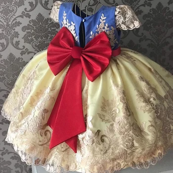 Merginos Gimtadienio Suknelė Oficialus Konkurso Kalėdų Dress Mergaitė Princesė Suknelė Atgal Tuščiaviduriai Iš Gėlių Baby Girl Suknelė Vestuvių