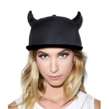 2017 Mados Naujovė Kaulai Gorras Snapbacks skrybėlės tiek Velnio Ragai, Ausyse Hip-Hop Beisbolo kepuraitės Moteriškos Skrybėlės Vyrai Moterys Bžūp Juokinga
