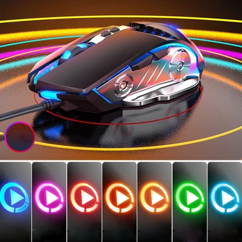 Žaidimų Rinkiniai RGB Klaviatūra, Ausinės Pelių 3 Spalvos Klaviatūra su foniniu Apšvietimu 104 Keycaps Laidinio mirksinti Šviesa Pelių RGB Laidinio Ausinės