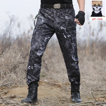 Taktinis Krovinių Kelnės Vyrams Karinės Juoda Python Kamufliažas Kovoti Kelnes Armijos Darbo Medžioklės Kelnės Poilsiu Vyrų Pantalon Homme