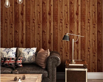 Beibehang behang Medienos tekstūros tapetai, medžio imitacija, lentos, retro vintage medienos tekstūros TV foną namų dekoracijos