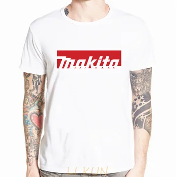 Vyrai T Shirts Nigikala Makita Įrankiai Puikus Baltos spalvos Marškinėliai Spausdinami Marškinėliai Vyrų T-shirt Naujas Stilius Xs - 5XL Dydis Hip-Hop Trumpas O-kaklo