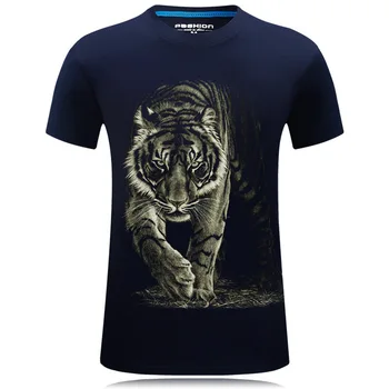 2020 vyriški marškinėliai Medvilnės Spausdinti Grafikos 3D Tigras Vasaros Marškinėliai Plius Dydis Drabužių Streetwear trumpomis Rankovėmis Marškinėlius, S-6XL Dydis
