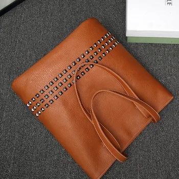 2020 Mados Prabanga Rankinės Europos Didelis QualityTote Krepšys, Brown Pečių Maišą naujas projektuotojo odos rankinės moterims maišelį kibirą, maišą