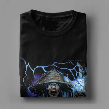 Vyrai T-Shirt Vaizdo Žaidimų Thunder Dievo Mortal Kombat 11 T Shirts Raiden Mirtis Videogame Medvilnės Marškinėliai, Įgulos Kaklo Viršūnes Suaugusiems