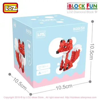LOZ Micro Blokai Diamond Plytų Anpanman Red Fox Animacinį Personažą Anime Veiksmų Skaičiai 