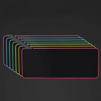 Super Didelis 790*300*4mm 7 Spalvų Apšviesti RGB Žaidimų Kilimėlis neslidus Natūralus Kaučiukas USB Stalo Padas Jokio Kvapo RGB Padas LOL