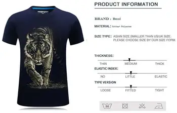 Mwxsd prekės ženklo Vyrai 3d atspausdintas Marškinėliai tigras spausdinimo vyrų vasaros marškinėliai mens socialinės viršuje tees marškinėliai M-5XL