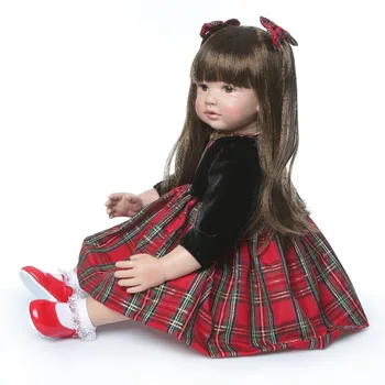 NPK 60cm Silikono Kūdikių Lėlės Reborn Baby Doll Gyvas Realus Boneca Bebes Tikroviška Nekilnojamojo Mergina Lėlės Reborn Gimtadienio, Kalėdų
