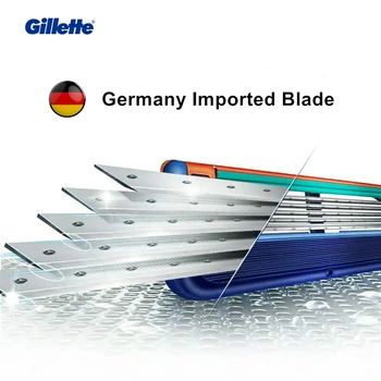 Karšto Gillette Fusion Skutimosi Peiliukai Ir Rankena Vyrų Veido Plaukų Skutimosi Priemonė Patogiai 5-sluoksnis Vokietija, Importuotų Peiliukai