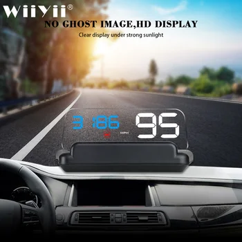 Universalus Veidrodis T900 HUD Automobilių Head up display prekinis, galinis Stiklo GPS Greičio Projektorius Apsaugos Signalizacija Vandens temp greičio viršijimo APS / min Įtampa