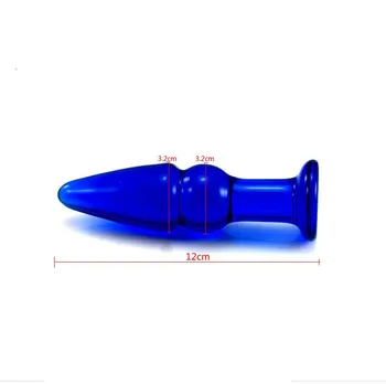 4pcs/set mėlyno stiklo buttplug analinis žaislas karoliukai sexo anal dilatador 4 skirtingų analinis stimuliavimas pojūčius stiklo plug suaugusiųjų sekso žaislas