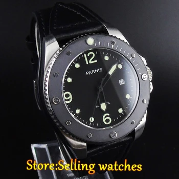 Parnis 43mm safyras glass10ATM MIYOTA Automatinė mens watch