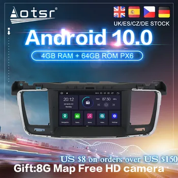 Android 10.0 PX6 Už Peugeot 508 2011 - 2018 Automobilių GPS Navigacija Radijo Auto Stereo DVD / CD Multimedijos Grotuvas DSP HeadUnit 2Din