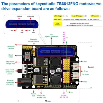 Keyestudio 4DF Mechaninė PS2 Joystick Metaliniu Roboto Rankos Mokymosi Starter Kit V2.0 Arduino 