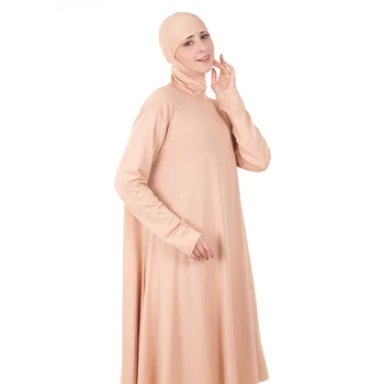 Dviejų Dalių Rinkinys, Islamo Maldos Abaja Suknelė Musulmonų Moterys Negabaritinių Šalikas Maxi Sijonai Jilbab Gobtuvu Hijab Kaftan Arabų Skraiste Ramadanas