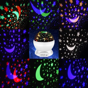 LED Sukasi Naktį Šviesos Projektorius Žvaigždėtas Dangus Star Master Projekcija lempos Vaikų Kambarys Dekoruotas Apšvietimas dovana Dropship