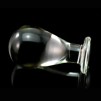 CamaTech Didelių Kristalų Butt Plug Vyrų Didelis Stiklo Išangę Kamuolys Dilator Pyrex Stiklo Makšties Granulių Dildo Moterų G Spot Stimuliatorius Sekso Žaislai