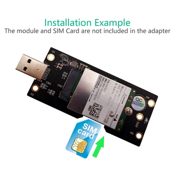 NGFF M. 2 Raktas B USB 3.0 Adapteris Plėtros Kortelę su SIM 8pin Kortelės Lizdas WWAN/LTE, 3G/4G/5G Modulio laikiklis 3042/3052 M. 2 SSD