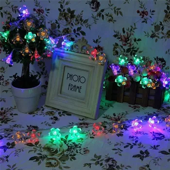 3M 20LEDs Led String Šviesos Lemputės Lauko Baterija Pasakų Dekoracijas Star Gėlių Naujųjų Metų, Kalėdų Eglučių Žiburiai Garliava