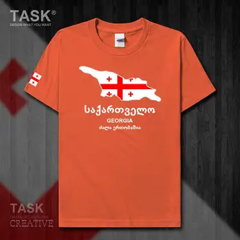Gruzija GEO gruzijos sostinės Tbilisio t shirt mens naujas Viršūnes trumpomis rankovėmis drabužius palaidinukė nacionalinė komanda šalies žemėlapį atsitiktinis sporto 50