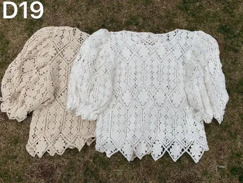 Dingaozlz 2020 m. Vasarą Vien palaidinė Nauja mada Moterims Tuščiaviduriai iš Kablio Nėrinių Viršūnės Gėlių Paplūdimio Viršutiniai marškinėliai