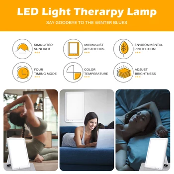 LIŪDNA, Terapijos Lempos Ryškumas reguliuojamas Fototerapijos Bionic Saulės Šviesos ir UV spindulių-Nemokamai 10000 Liuksų Šviesos Terapija Timeable Namų/Biuro
