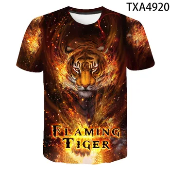 Naujas 2020 metų Vasaros Tigras Spausdinami 3D T-marškinėliai Vyrams, Moterims, Vaikams, Vasaros Cool Tee Viršūnes Vyrų Streetwear Cool Marškinėliai Berniukas mergaitė Vaikai