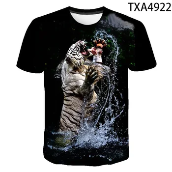 Naujas 2020 metų Vasaros Tigras Spausdinami 3D T-marškinėliai Vyrams, Moterims, Vaikams, Vasaros Cool Tee Viršūnes Vyrų Streetwear Cool Marškinėliai Berniukas mergaitė Vaikai