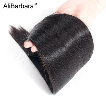 AliBarbara Indijos Tiesiai Žmogaus Plaukų Ryšulių Natūralių Spalvų Plaukų Pynimas Plėtiniai 8-28inch Remy Plaukų, 1 3 4 Ryšulius, Plaukų Audimo