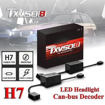 2vnt H7 HID LED Žibintų Can magistralė Dekoderis Klaidų Stabdžių Mirgėjimo laidynas Adapteris