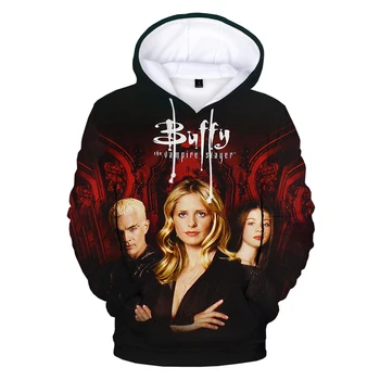 Buffy the Vampire Slayer 3D Spausdinimo Hoodie Palaidinės Vyrai Moterys Mados Atsitiktinis Hip-Hop Puloveris Harajuku Streetwear Hoodies