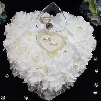 Romantiškas Įvykis Rose Vestuvių Džiaugtis Širdies Formos Papuošalai Dovana Žiedas Lange Pagalvė Pagalvės
