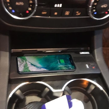 Mercedes Benz GLC X166 GL ML GLE W166 C292 2013-2019 QI telefonas, belaidis kroviklis greito įkrovimo plokštė priedai iPhone 8