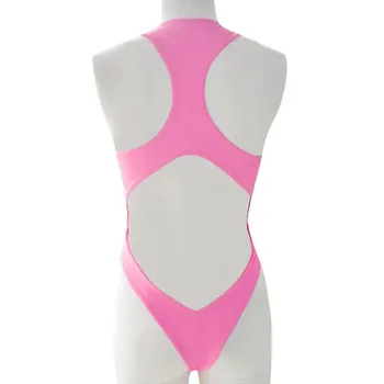 Peachtan Rožinė vientisi maudymosi kostiumėlį moterų 2020 m. Tuščiaviduriai iš bodysuits monokini Tvarstis maudymosi kostiumėliai moterims, Aukštos sumažinti besimaudančių maudymosi kostiumas
