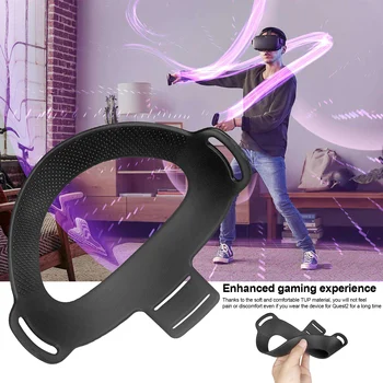 Naujausias neslidus VR Šalmas Galvos Spaudimą mažinantį Dirželis Putos Padas Oculus Quest VR Ausinių Pagalvėlės Lankelis Trinkelėmis Priedai