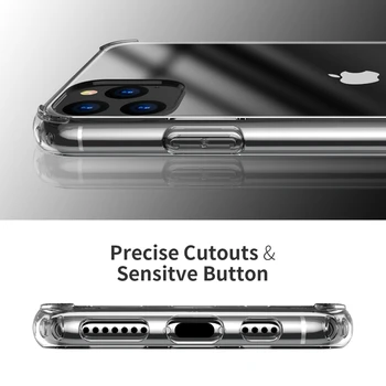 FLOVEME Silikoninis Telefono dėklas Skirtas iPhone 7 8 6 6S Plius 7 + 8 Plius 11 Pro XS Max XR X Atveju Skaidri Apsauga atveju Coque