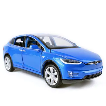 HOMMAT Modeliavimo 1:32 VISUREIGIS Tesla Model X 90D VISUREIGIS Transporto priemonės Lydinio Diecast Žaislas Automobilio Modelį Metalo Surinkimo Automobiliai Žaislai Vaikams