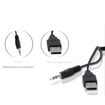 Retro Laidinio Garsiakalbis LED Šviesos Hifi Stereo Mini USB Multimedijos Garsiakalbis, 3.5 mm AUx PC/Nešiojamieji kompiuteriai/Smart Telefonas