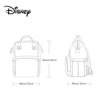 Disney Mickey Minnie USB Kūdikių Vystyklų Saugojimo Krepšys Didelės Talpos, Baby Sport Vandeniui Mados Maišelį Daugiafunkcį Vystyklų Krepšys