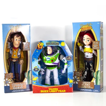 Disney 43cm Žaislų Istorija Kalbame Buzz Lightyear PVC Veiksmų Skaičius, Kolekcionuojamos Lėlės, Žaislai, Kalėdų, Gimtadienio Dovana Vaikams Vaikams