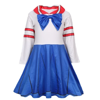 Rudenį Vaikai Gėlių Lol Suknelė Mergaitės Lol Birthday Party Dress Vaikams Ilgomis Rankovėmis Atsitiktinis Sailor Suknelė Pieno Šilko Drabužiai Mergaitėms