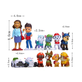 12pcs/Set SPIN MASTER Gelbėjimo Šuo Žaislų Rinkinys PVC Animacinių filmų Šuo Anime Veiksmų Skaičius, Gelbėjimo Žaislai Vaikams, Berniukams, Mergaitėms, Žaislai Vaikams, Dovana