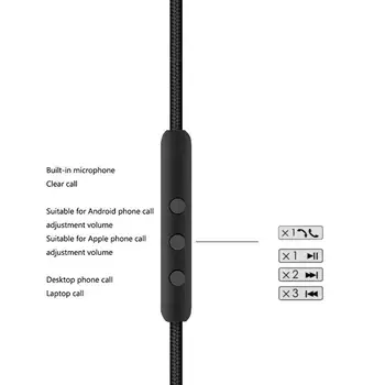 Mikrofono Garso Kabelis Sony WH-1000XM3/Beats Solo 3/B&O H9i Ausines 4.9 colių,3.5 mm AUX - 3.5 mm Male Vyrų(Juoda+Auksas)
