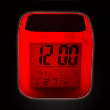 Nemokamas Pristatymas 6pcs/daug Naujų stilių Sublimacijos Tuščias Spalvingas aikštėje LED laikrodis-žadintuvas Dėl Sublimacijos RAŠALO Spausdinimo 